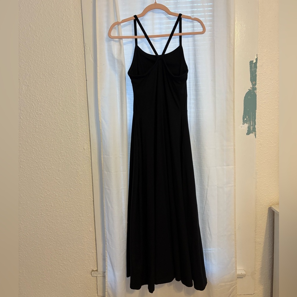 Pact Fit & Flare Midi Dress in Black; Organic Cotton - Picture 4 of 7